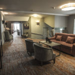 sofas and chairs in the lounge area at Mercure Bristol North The Grange Hotel