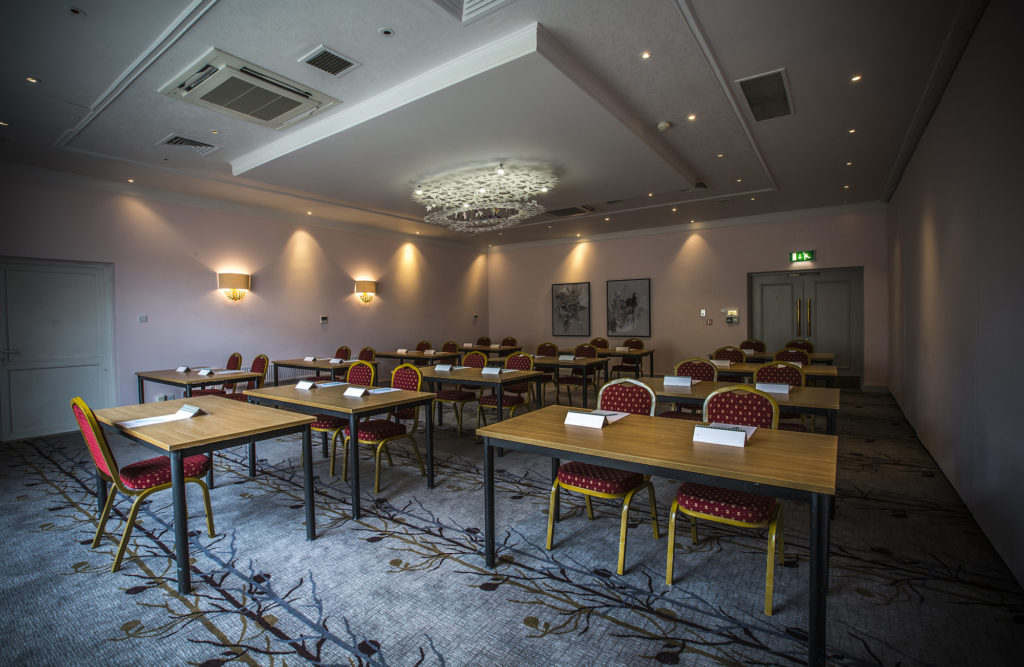 the park side room set for a meeting at Mercure Bristol North The Grange Hotel