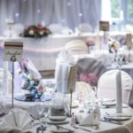 tables in the park suite set for a wedding breakfast at Mercure Bristol North The Grange Hotel