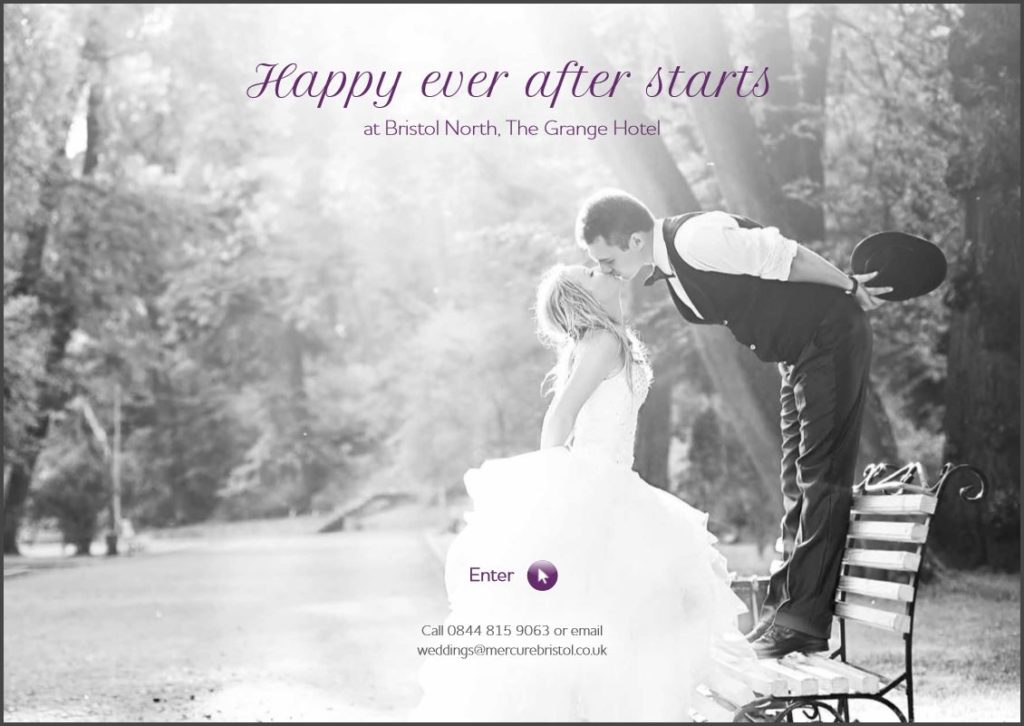 Cover of the wedding brochure for mercure bristol north the grange hotel